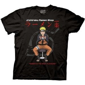 Naruto Anime Manga Ichiraku Ramen Shop T-Shirt Men's  Small Short Sleeve Black​​